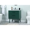 Elegant Lighting 30 inch bathroom vanity in Green - 3 of 4