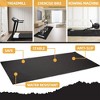BalanceFrom Fitness  4 x 6 Feet 1/4 Inch Thick High Density Easy Maintenance Gym Equipment Mat for Floor Protection from Heavy Gym Equipments, Black - 3 of 4