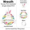 Big Dot of Happiness Hippity Hoppity - Outdoor Easter Bunny Party Decor - Front Door Wreath - 3 of 4
