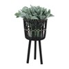 Okak Bamboo Patio Plant Pots Set of 3/2, Decorative Flower Pots for Indoor Outdoor, Herbs/Vegetables/Fruits - 3 of 4