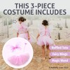 Butterfly Craze Fairy Princess Tutu Costume Set - Includes Glittery Sparkle Wings, Tutu Skirt, & Wand for Girls' Dress Up - 3 of 4