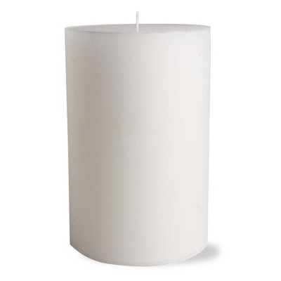 Elegant White Paraffin Wax 6x4 Unscented Pillar Candle