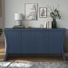 Modern 60" Sideboard Buffet Storage Cabinet with 4 Doors and Golden Gourd Feet, Wood Accent Entryway Console Table - 3 of 4