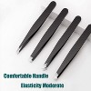 Tweezers Set - Professional Stainless Steel Tweezers for Eyebrows - Great Precision for Facial Hair - 4 of 4