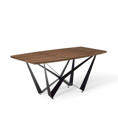 Parallax Dining Table Walnut - Modway