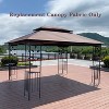 Gulches 13x10 Ft Patio Double Roof Gazebo Replacement Canopy Top Fabric - Durable and Stylish Outdoor Cover for Events, Brown - 4 of 4