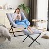 Saucer Chair, Plush Comfy Seat with Non-Slip Base, XL Foldable Lounge Chair for Teens and Adults, Accent Chair for Bedroom Dorm - 2 of 4