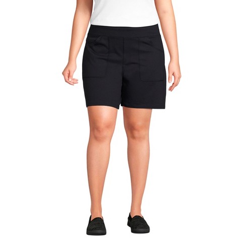 Lands' End Women's Plus Size Active 5 Pocket Shorts - 2x - Black : Target