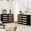 Garvee 8 Drawer Rattan Dresser, Multi-Purpose Wood Storage Chest for Bedroom, Living Room, Entryway, TV Stand - 4 of 4