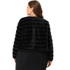 Agnes Orinda Women's Plus Size Fashionable Fluffy Open Front Cropped Faux Fur Winter Jacket - 4 of 4