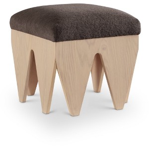 Meridian Furniture,Altair Velour Fur Fabric Bench - 1 of 4