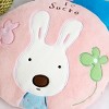 Slickblue Sugar Rabbit Blanket Pillow Cushion, 25.2x37, Zippered Travel Blanket, Bunny Design, Pink, Blue, Soft & Cozy - 2 of 2