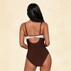Women's Colorblock Mesh Insert Back Hook One-Piece Swimsuit - Cupshe - 3 of 4