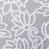 VCNY Home 18" x 18" Gray/White Chainstitch Floral Decorative Pillow: Indoor Microfiber with Rayon, Hidden Zipper - 4 of 4