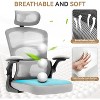 Home Mesh Office Desk Chair with Wheels,High-Back Computer Gaming Chair with Adjustable Headrest - 4 of 4