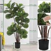 TackView Artificial Fiddle Leaf Fig Tree, Faux Ficus Lyrata Tree, Fake Green Plant for Indoor Outdoor Home Office Living Room Bedroom Decor - 3 of 4