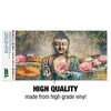 Buddha Pink Lotus Flowers Serenity Automotive Bumper Sticker - 3 of 4