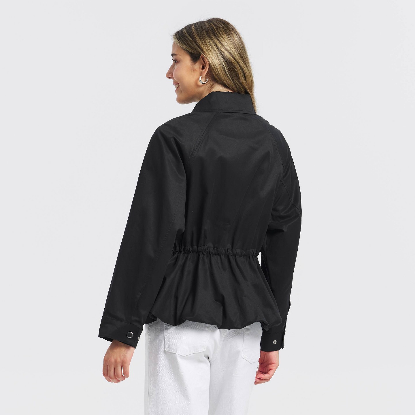 Женская куртка A New Day Long Sleeve Zip-Up Bubble, цвет: Чёрный — фото 2
