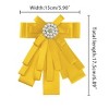 Allegra K Women's Pre-tied Pin Brooch Ribbon Beads Party Bowknot Bow Tie - 3 of 4
