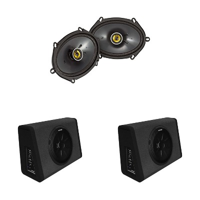 Kicker (2) 11PT250 Powered Truck Enclosure & 46CSC684 6x8"  Bundle