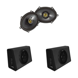 Kicker (2) 11PT250 Powered Truck Enclosure & 46CSC684 6x8"  Bundle - 1 of 4