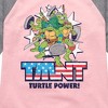 Girls' - Teenage Mutant Ninja Turtles - Turtle Power Americana Shirt Tail Raglan Graphic T-shirt - 2 of 4
