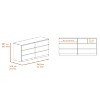 Sapphtopaz Double Dresser for Bedroom Modern Drawer Organizer with Black Metal Pulls Storage Cabinet for Kids Room, Living Room - 3 of 4