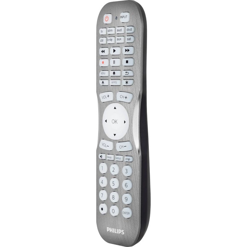 Philips 8-Device Backlit Universal Remote Control - Brushed Graphite, 3 of 10