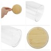 Unique Bargains with Bamboo Lid Decorative Jars Wood Color Clear 1 Pc - 4 of 4