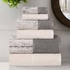 100% Cotton Medium Weight Two-Toned Jacquard and Solid Assorted Towel Set by Blue Nile Mills - 2 of 4