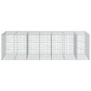 vidaXL Gabion Basket Silver Galvanized iron 78.7x39.4x39.4 in - 3 of 4