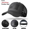 Nertpow American Flag Trucker Hat Baseball Cap Snapback Fitted Hats for Men Women Snap Closure Design Breathable Mesh Side Durable - 4 of 4