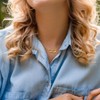 EVERLY JEWELRY | Silver Paper Clip Link Necklace - 4 of 4