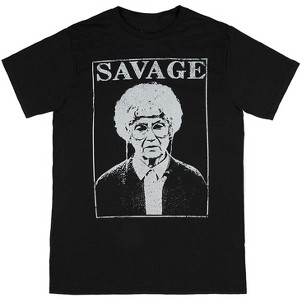 The Golden Girls Sophia Is Savage Distressed Graphic Men's Black T-Shirt Tee NEW - 1 of 4