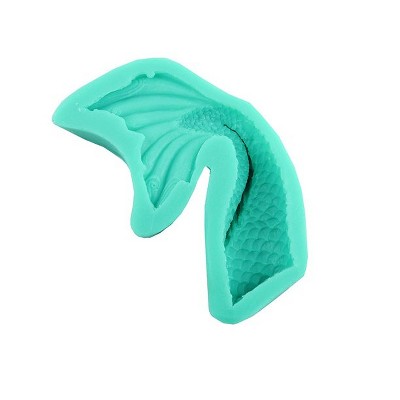 O'Creme Wavy Mermaid Tail v.1 Silicone Fondant Mold - 2" x 3.75" - Green