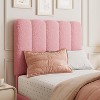 Twin Bed Frame with Drawer, Upholstered Platform Bed with Wave Headboard, Wooden Slats Support, No Box Spring Needed, Noiseless - 3 of 4