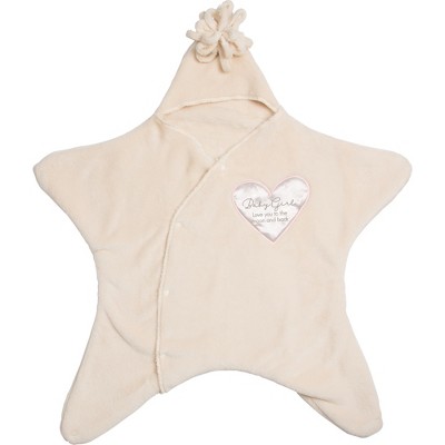 Pavilion Gift Company - Baby Girl Star - 26" x 28" Star Comfort Snuggler - Throw Blankets