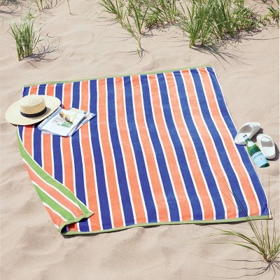 Jumbo Beach Towel Blue/Orange/Green - Threshold&#8482;