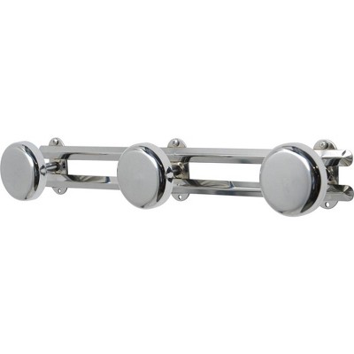 Evideco French Home Goods Wall-Mounted 3-Hook Rail Rack for Coats, Hats & Towels – Space-Saving Design, Ideal for Entryways, Bathrooms, or Bedrooms