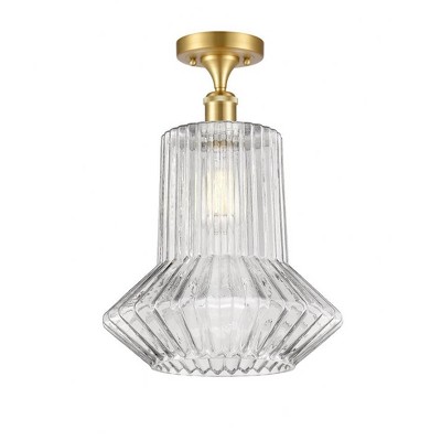 Springwater - 1 Light Semi-Flush Mount In Industrial Style-17 Inches Tall and 12 Inches Wide