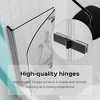 VYNXARIA 34"W*58"H Frameless Folding Pivot Bathtub Door,1/4" (6mm) Thick SGCC Clear Tempered Glass Door,Matte Black Finish - 2 of 4