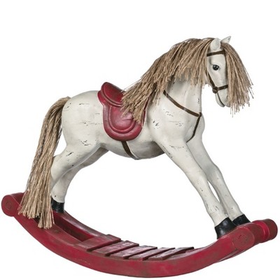 Sullivans Rocking Horse Figurine 24.25"H White