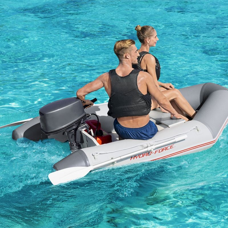 Bestway Hydro Force Caspian 2 Person Inflatable Boat Set with 2 Oars, Hand Pump, and Repair Kit, Supports up to 568.8 Pounds for Fishing or Cruising, 5 of 8