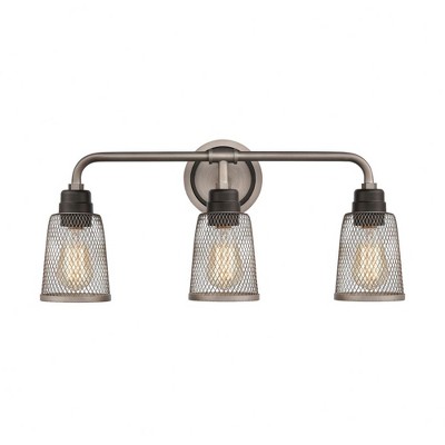 Elk Home Glencoe 3 - Light Vanity in  Weathered Zinc/Oil Rubbed Bronze