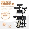 Cat Tree, Cat Furniture  Multi-Level Heavy Duty Cat Tower - Sisal Scratching Posts Plush Perches Hammock Condo Dangling Ball - 2 of 4