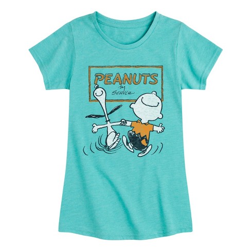 Girls' - Peanuts -  Fitted Short Sleeve Graphic T-Shirt - image 1 of 4