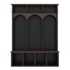 Sapphtopaz Arched Farmhouse Hall Tree with Entryway Bench & 5 Hooks Wooden Storage Shoe Cabinet with 7 Cubbies Storage Rack for Entryway,Hallway - 3 of 4