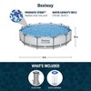 Bestway Steel Pro MAX Inch Round Metal Frame Above Ground Outdoor Backyard Swimming Pool Set with Filter Pump - 3 of 4