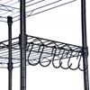 FONTOI Storage Racks, 6-Tier Shelving Unit with Wheels and Hanging Hooks, Wire Storage Organizers for Garage Kitchen, Black, 17.32"*62.99"*11.42" - 4 of 4