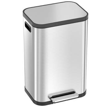 Honey-Can-Do TRS-01886 - Cubo de basura de acero inoxidable de 30 litros y  3 litros